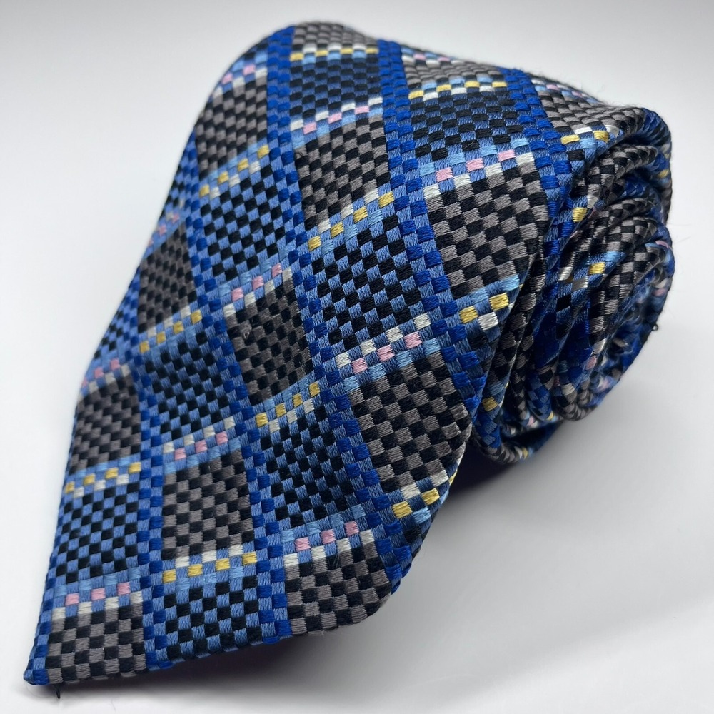 Sortoria Saracena Italy Jacquard Pattern Neck Tie Silk